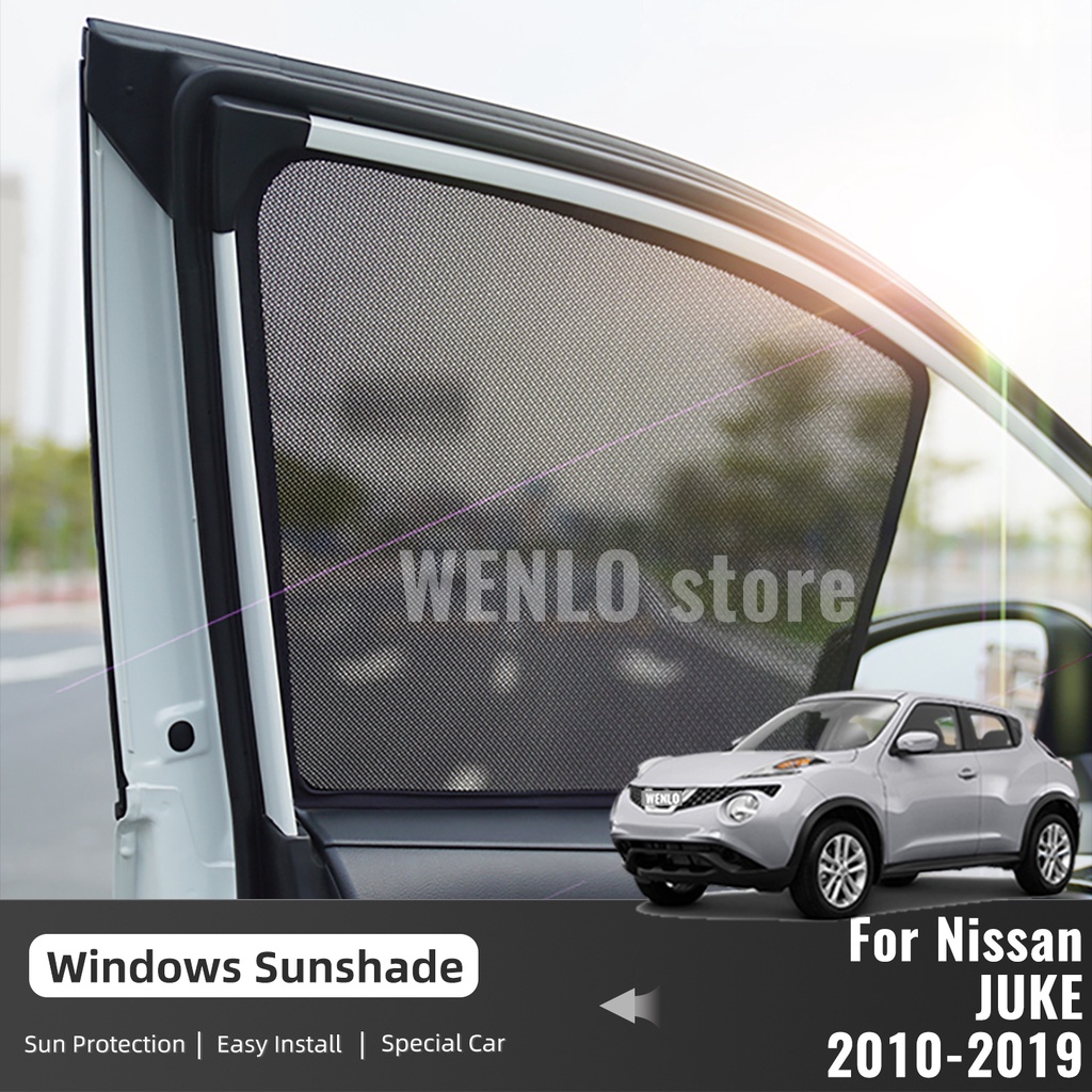 NISSAN 適用於日產 JUKE F15 2010-2019 磁性汽車遮陽板前擋風玻璃框架窗簾嬰兒後側窗遮陽板