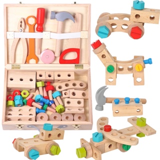 兒童修理工具箱 男孩2歲3動手拼裝擰螺絲組合 套裝積木 男孩生日禮物 益智玩具