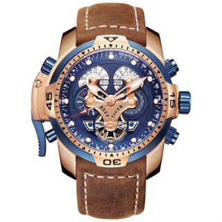 瑞夫泰格OEM Reef Tiger 3503 夜光大表盤男表 2023年新款 多功能 100M專業防水全自動機械錶男