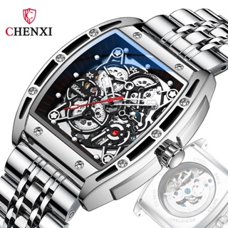 手錶 時尚手錶 CHENXI品牌手錶晨曦酒桶全自動機械男表商務鏤空機械腕錶男錶盤直徑40mm品質等級AAAA++