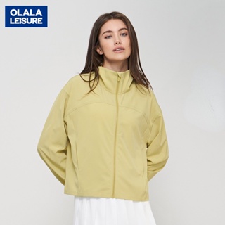 OLALA春夏新款冷鋒衣防曬衣 涼感立領健身外套速乾戶外運動上衣防曬