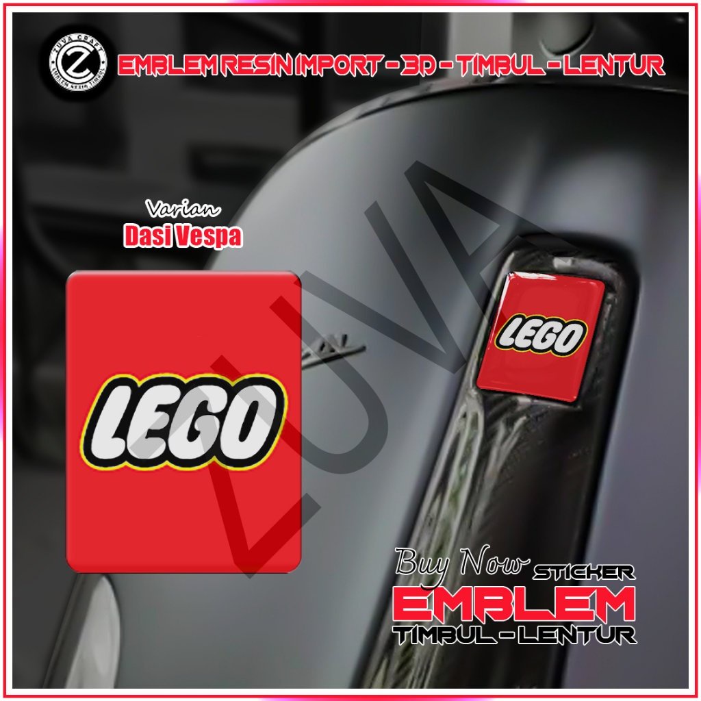 樂高 Vespa 徽章貼紙 LEGO LOGO 徽章壓花 Vespa 貼紙 Vespa 領帶 Vespa RESIN F