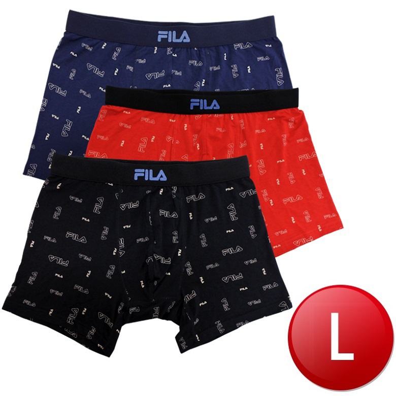 Fila莫代爾logo平口褲(顏色隨機 L)[大買家]