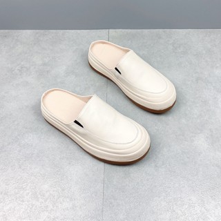 DANDT 質感自制2021夏季新款手工真皮女鞋森系復古厚底文藝包頭涼拖鞋女