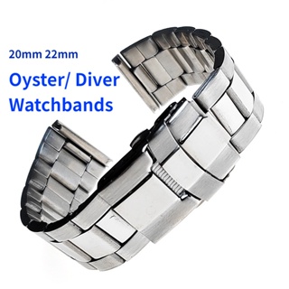 不銹鋼錶帶適配精工SEIKO 20mm 22mm適用於精工牡蠣潛水員手鍊金屬不銹鋼錶帶錶帶潛水拋光男女配件