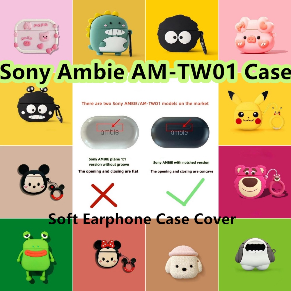 適用於索尼 Ambie AM-TW01 保護套酷潮卡通系列適用於索尼 Ambie AM-TW01 外殼軟耳機保護套保護套
