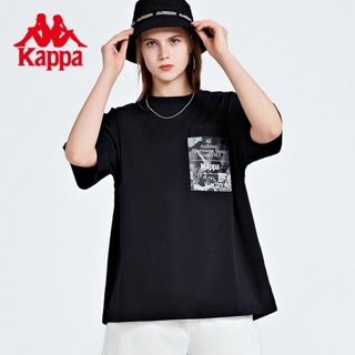卡帕Kappa Azzurro系列短袖情侶男女印花T恤運動休閒