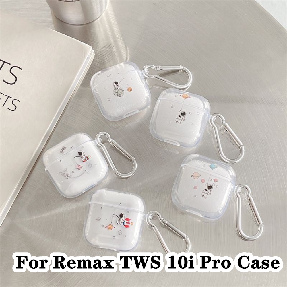 【快速發貨】適用於 Remax TWS 10i Pro 保護殼透明卡通清新風格 Remax TWS 10i Pro 保護