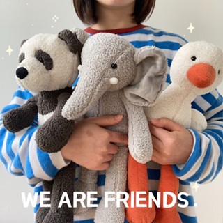 可愛卡通青蛙鴨毛絨玩具毛絨動物長腿大象兔子熊貓寶寶安撫玩具寶寶兒童家居裝飾 40 釐米