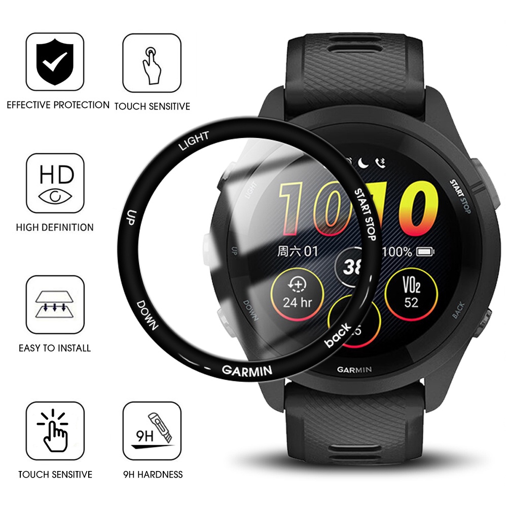 1pc 高清全覆蓋屏幕保護膜複合膜/超薄透明適用於 Garmin Forerunner 265/265s 智能手錶配件