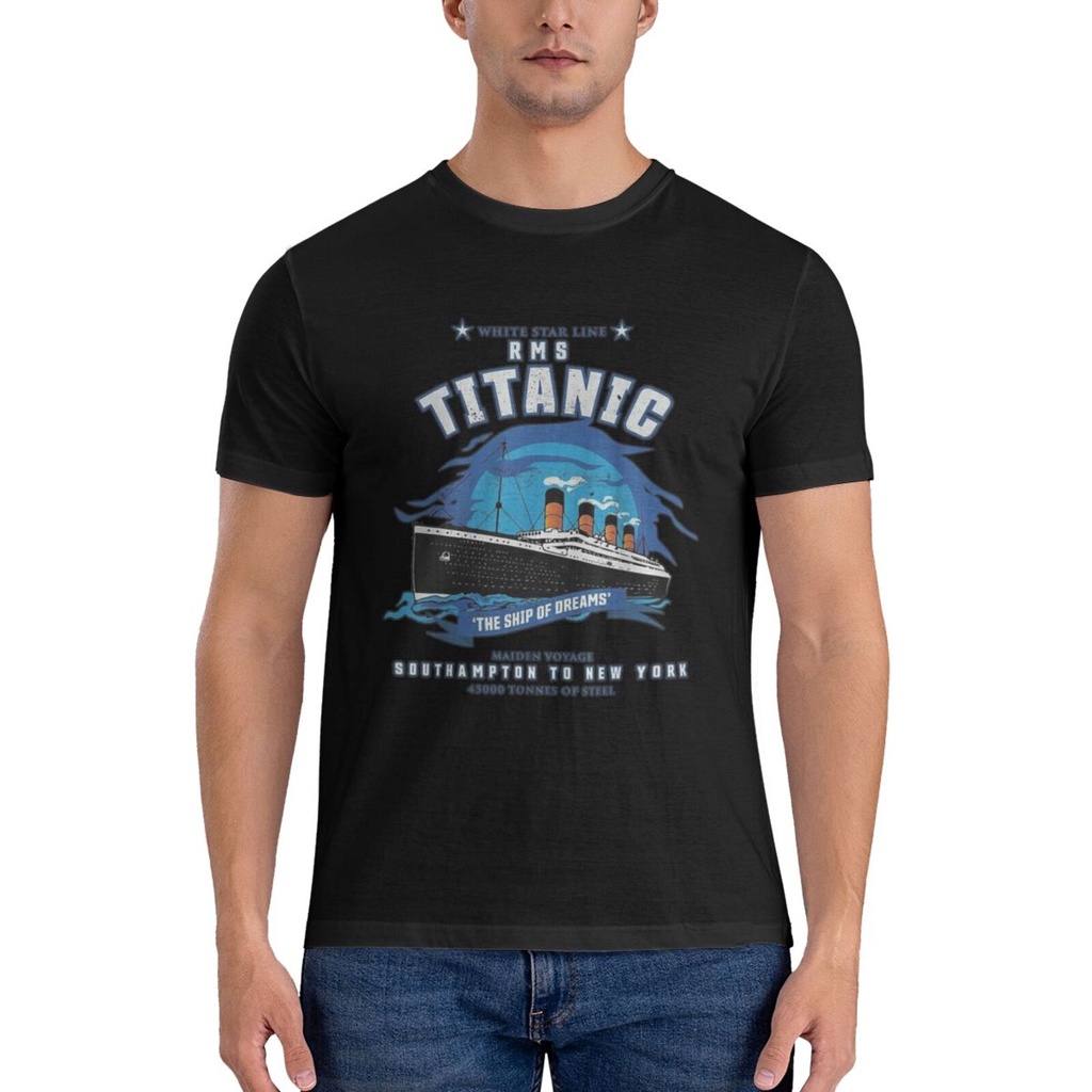 最新 T 恤星線 Rms Titanic The Ship Of Dreams 男士定制棉