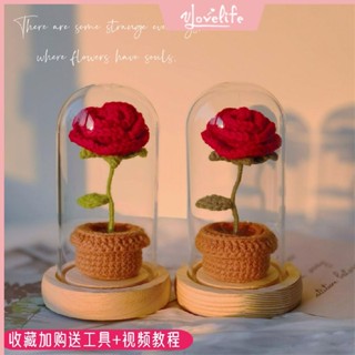 [Vlovelife]臺灣出貨 毛綫材料包 手作鈎織 手工編織 DIY 小王子 的玫瑰花 手工編織 diy花束 毛線鈎針