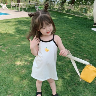 【JOY】女童條紋吊帶裙 女寶寶洋裝 韓版夏季童裝 兒童薄款裙子夏裝 女寶寶洋裝