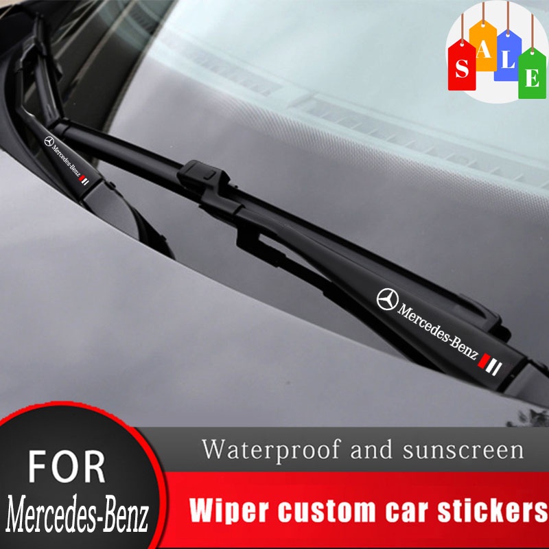 2 件裝汽車裝飾貼花車窗雨刷貼紙適用於梅賽德斯奔馳 W204 W205 W203 W211 W212 W201 W210