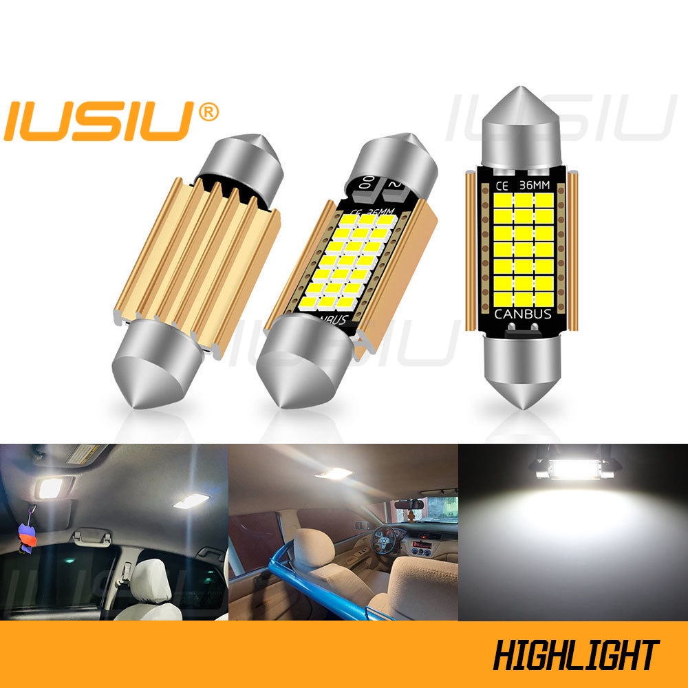 IUSIU 高亮 雙尖 LED閱讀燈 31MM 36MM 39MM 41MM 汽車頂燈 C5W C10W 牌照燈 室內燈