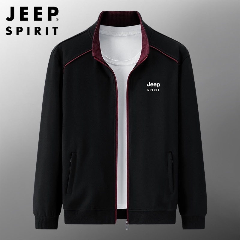 JEEP SPIRIT大學T男春秋新款小外套外套男夾克休閒運動立領衣服7019