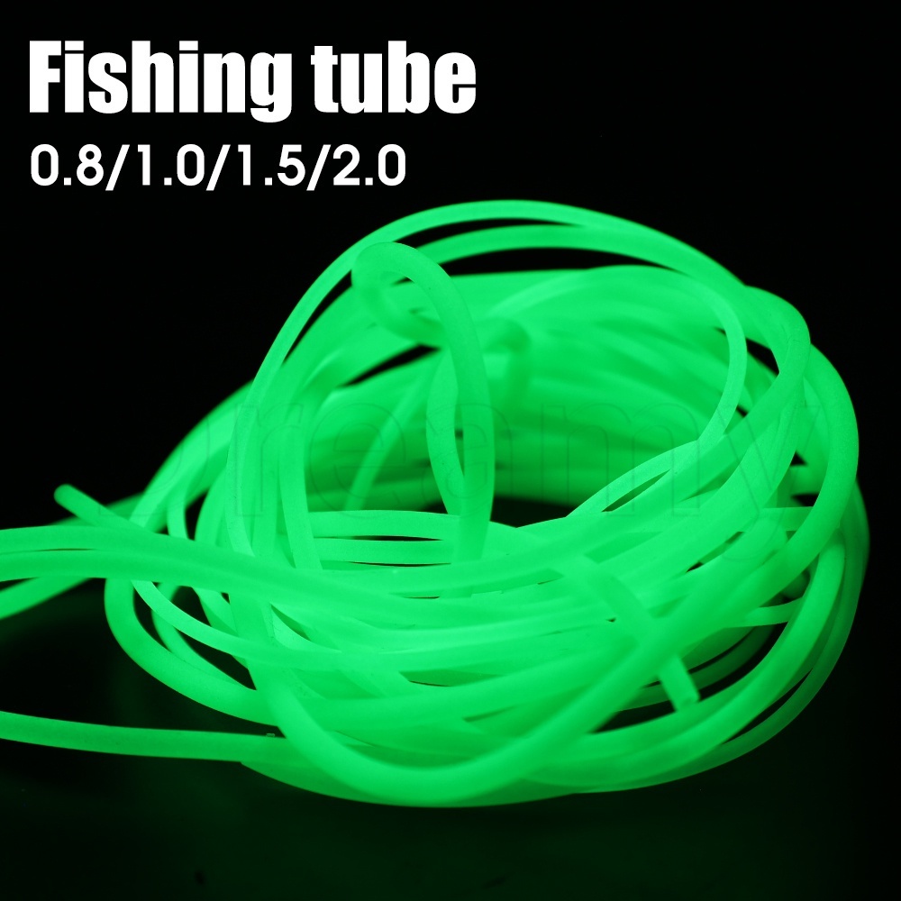 夜光矽膠釣魚引誘劑可重複使用夜釣標記軟管1.5m DIY系列掛鉤夜光管