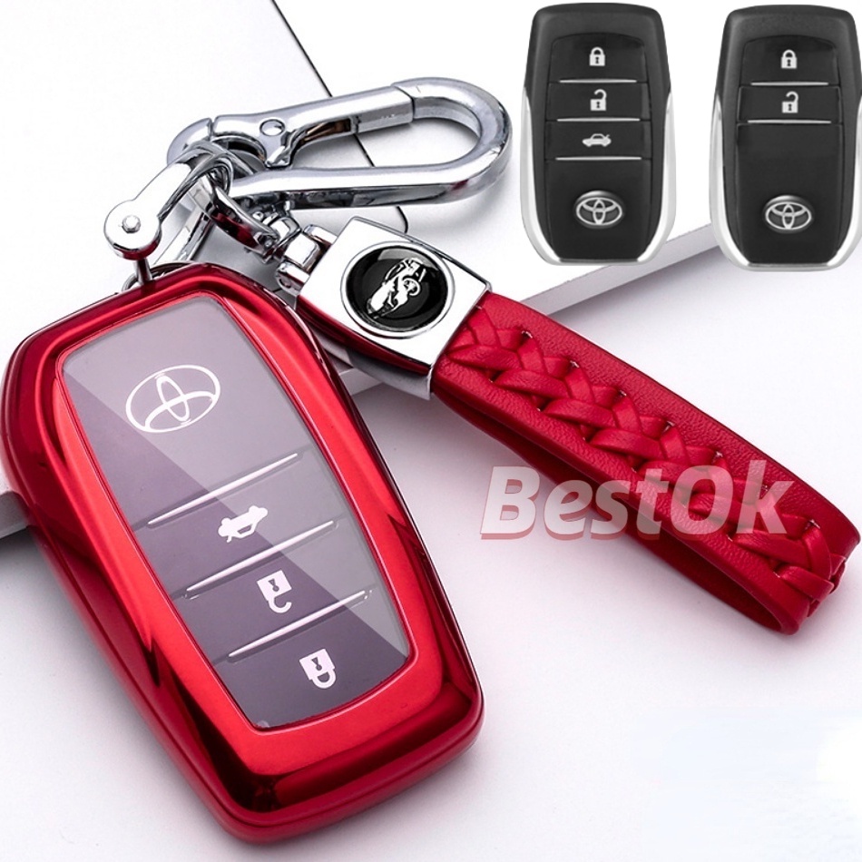 Tpu 汽車遙控鑰匙套保護套適用於豐田五十鈴改裝翻蓋鑰匙套鑰匙套鑰匙鏈 Innova Fortuner Hilux RA