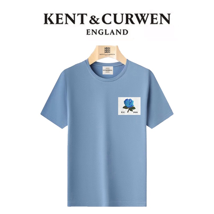 Kent &amp; CURWEN/男士短袖圓領T恤女士夏季新款玫瑰印花休閒上衣