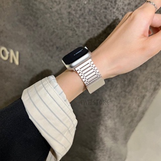 高質感商務不鏽鋼磁吸錶帶 防水防鏽 適用於 Apple Watch Ultra 9 8 7 6 SE 金屬錶帶 蘋果錶帶