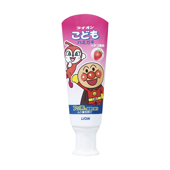 日本獅王麵包超人牙膏 草莓40g