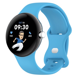 Pixel Watch 矽膠錶帶 Google Pixel Watch 單色錶帶 運動錶帶 TPU 矽膠 替換錶帶