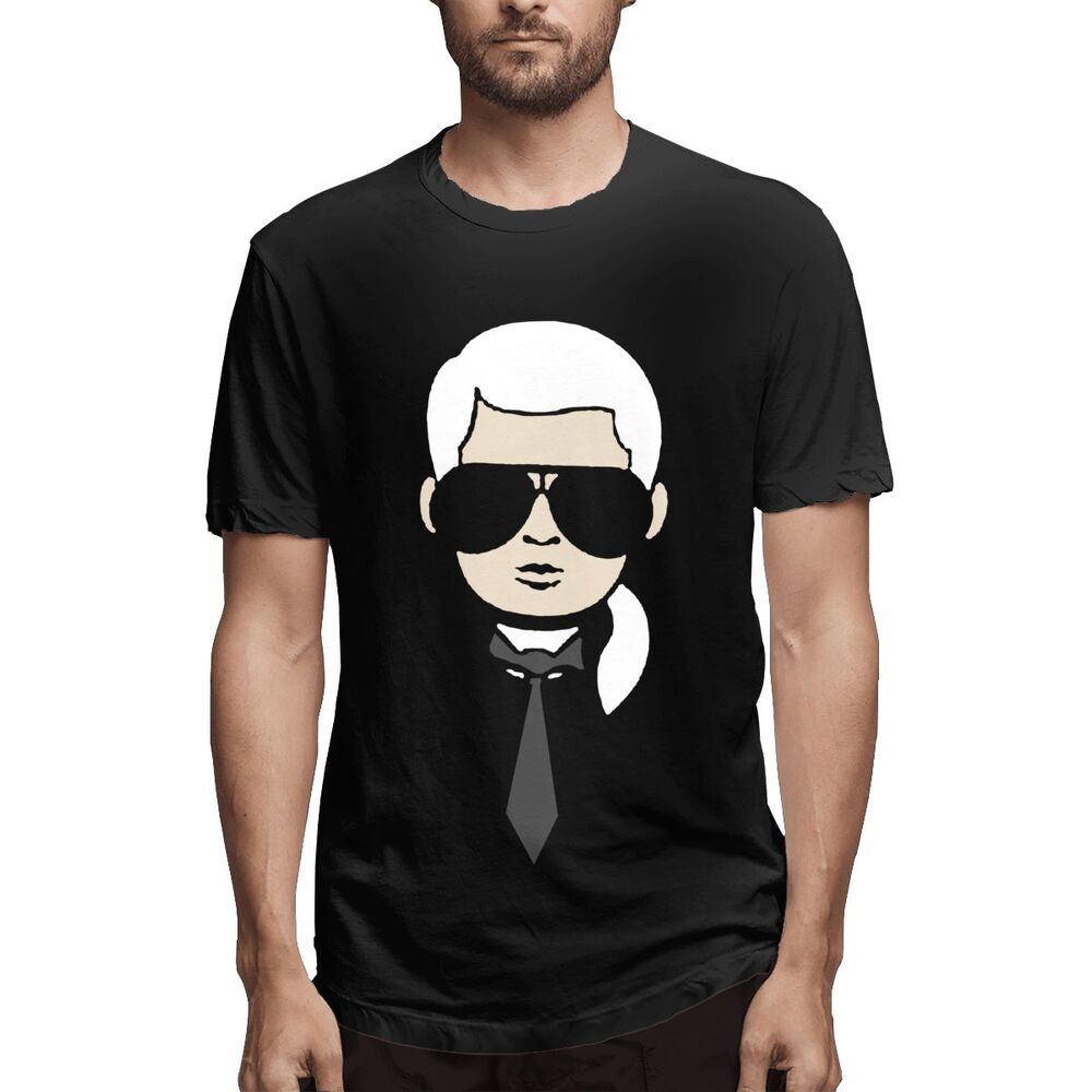 【經典熱賣】Karl Lagerfeld 圖案 Karl 迷你頭 Gildan 棉 T 恤父親節禮物