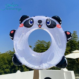 充氣游泳圈嬰兒水上游戲座椅浮船兒童游泳圈配件水上趣味泳池玩具卡通熊貓