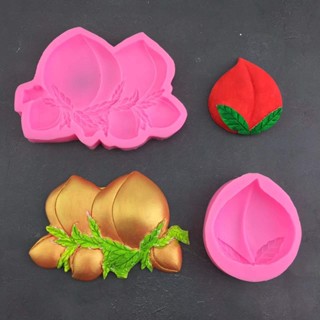 桃子矽膠模俱生日蛋糕裝飾品模具巧克力模具慕斯蛋糕模具diy烘焙工具