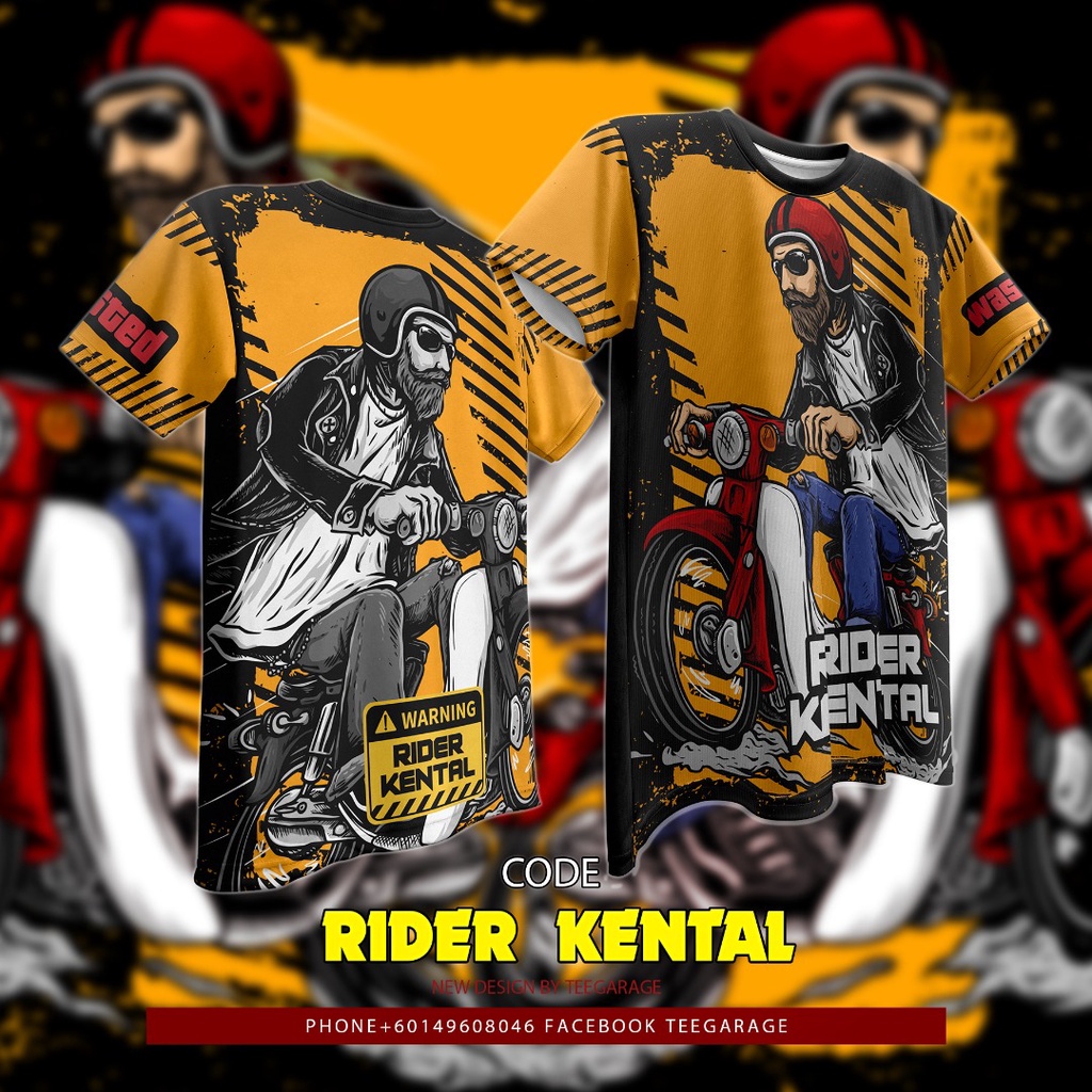 Rider KENTAL EDITION 100CM-XXXL 短袖 T 恤男士女士兒童 3D 打印時尚夏季 T 恤休閒