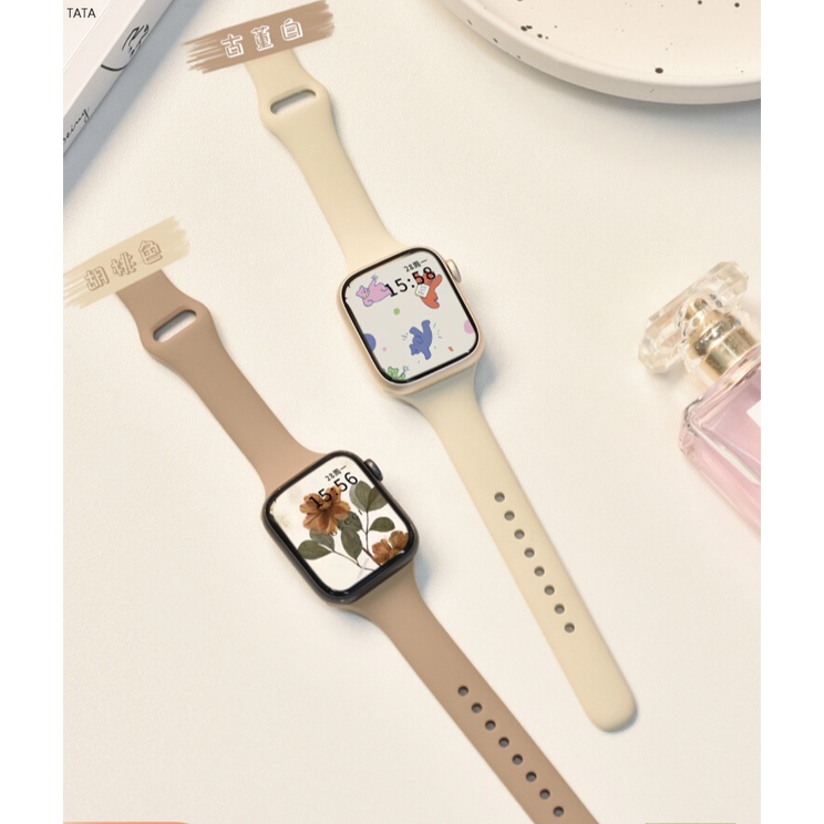 現貨 Apple Watch運動矽膠錶帶 男女錶帶 矽膠錶帶S8 S6 S7 SE 41mm 40mm 44mm