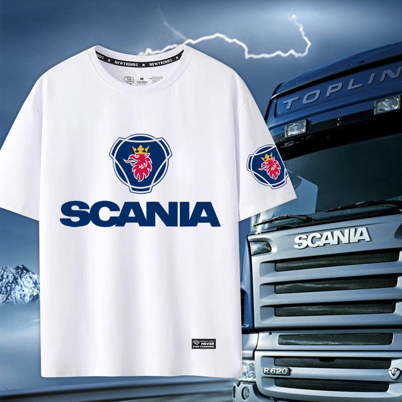 scania saab汽車重卡司機短袖T恤男女純棉衣服短袖