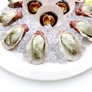 人造牡蠣假貝類海鮮模型,用於家庭廚房派對裝飾和食品樣品展示道具