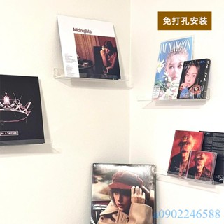 附發票~ 唱片架 CD架 黑膠唱片收納架 亞克力cd展示架 免打孔黑膠架子 碟片唱片磁帶專輯櫃