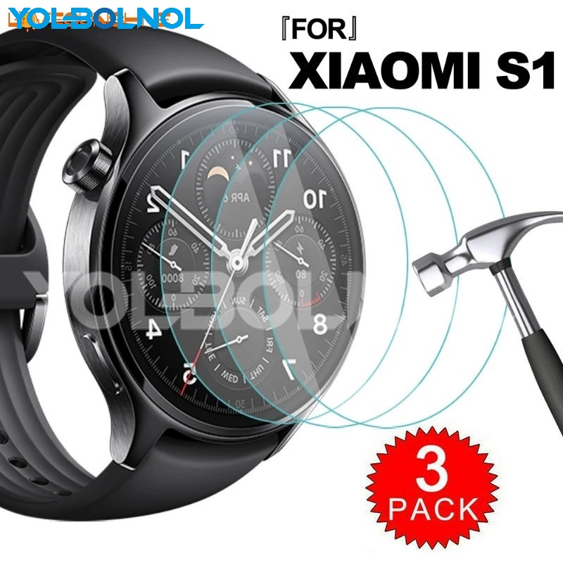 3/1 件適用於小米手錶 S1 Pro 高清透明防刮鋼化玻璃智能手錶膜/屏幕保護膜適用於小米 Mi Watch S1 A