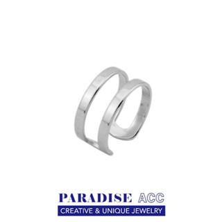 PARADISE 極簡中性風鈦鋼戒指 開口可調節 不鏽鋼 INS戒指