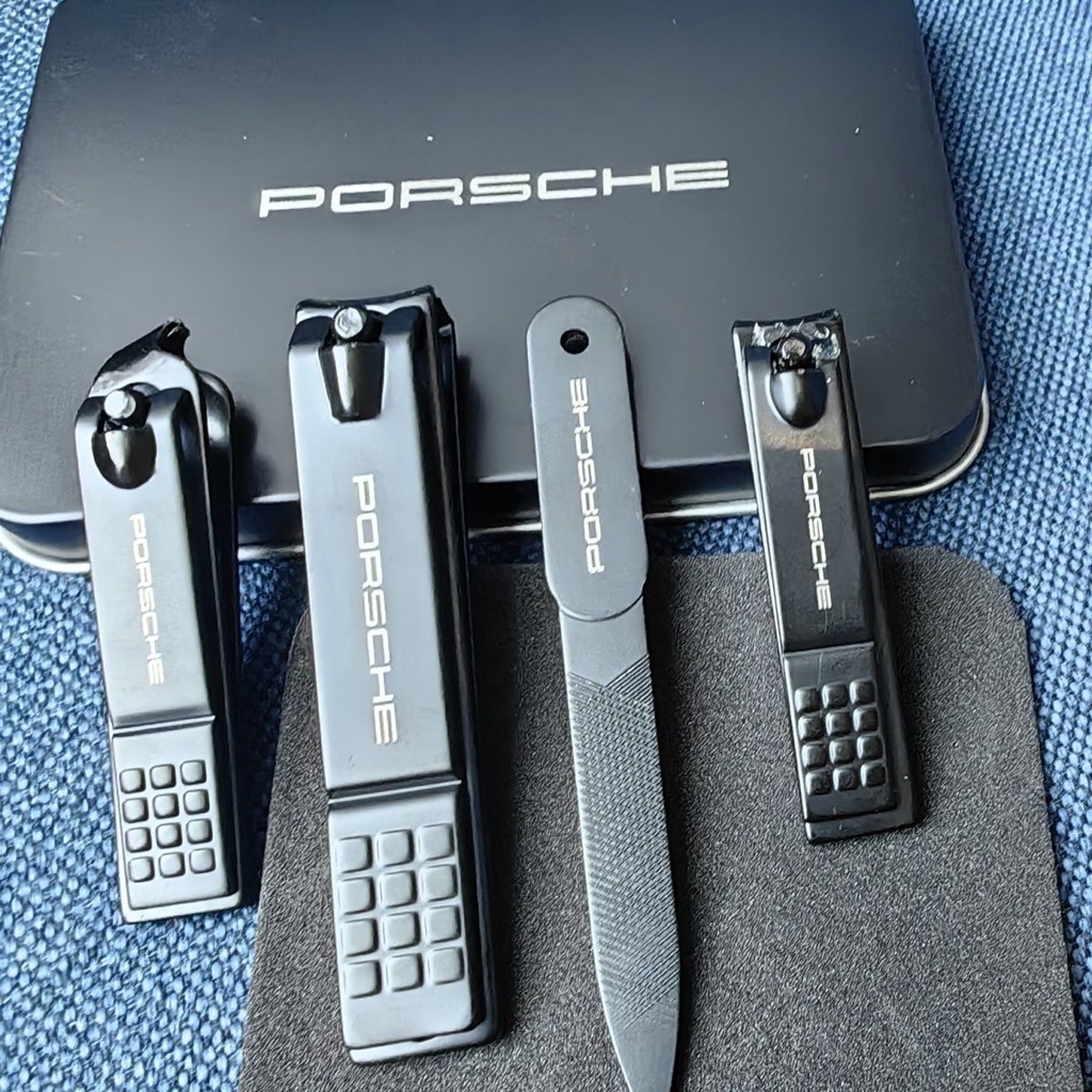 Porsche金屬指甲鉗 美甲四件套 二合一旅行修甲用具  4S禮品