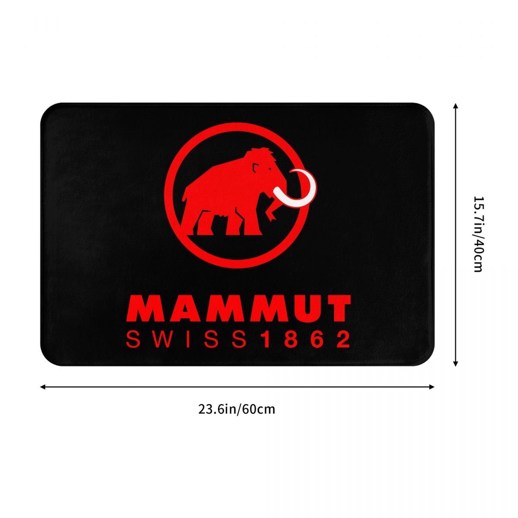 新款 Mammut logo 浴室法蘭絨地墊 廁所衛生間防滑腳墊 茶几門口吸水地墊 速乾進門地毯 客廳沙發臥室洗手間地墊