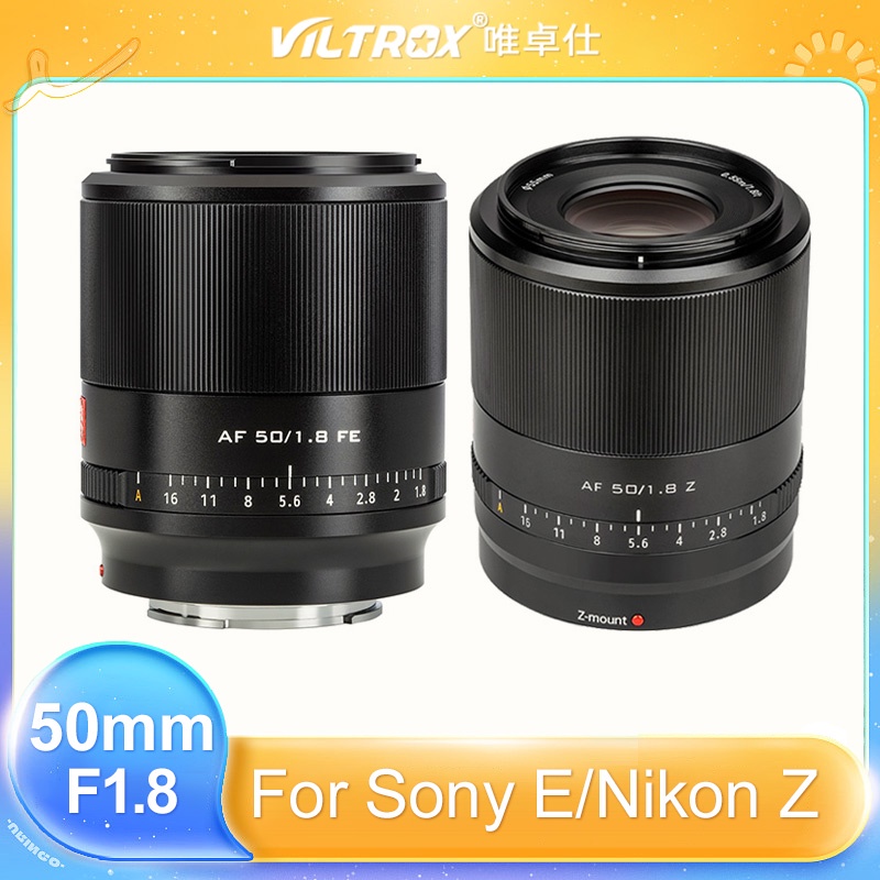 Viltrox 50mm f1.8 自動對焦全畫幅相機鏡頭適用於尼康 Z 索尼 A7CII A7CR 相機 Z6 Z7