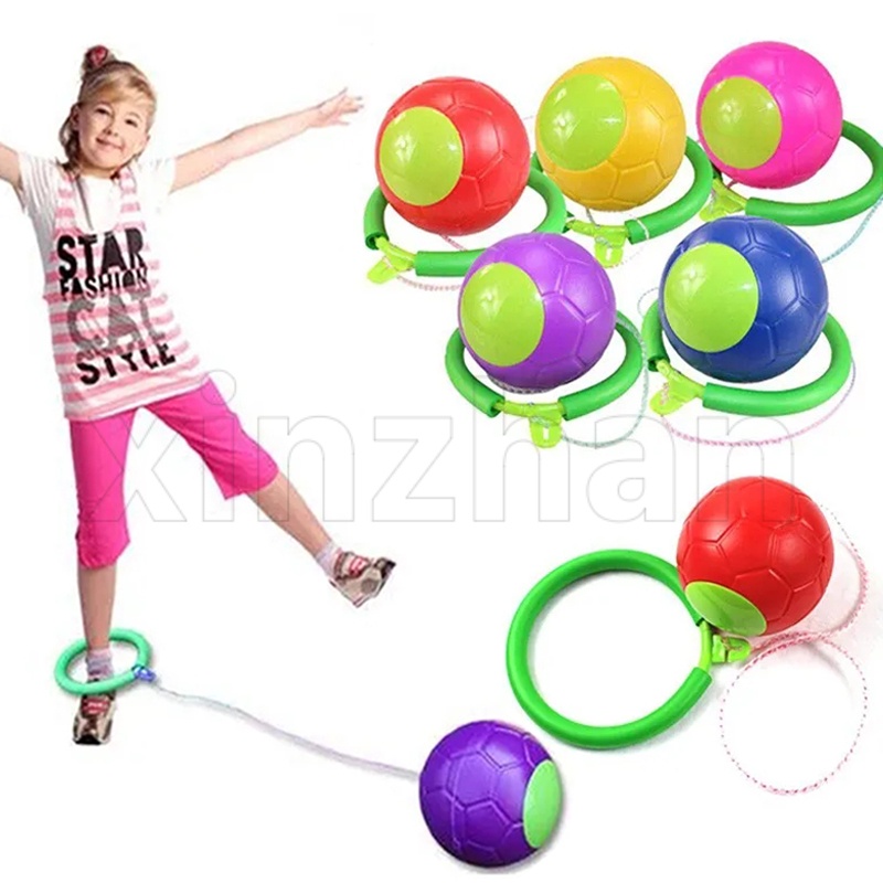 運動協調平衡趣味玩具/七彩跳繩球/兒童單腳跳球/兒童反應訓練搖擺球/戶外遊樂場運動健身遊戲