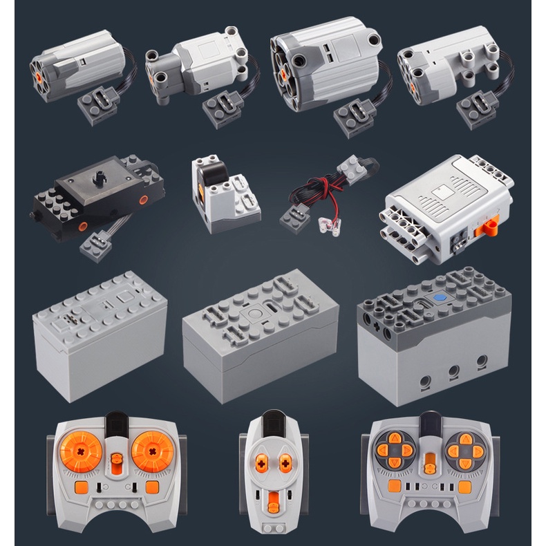 🌈兼容樂高積木小顆粒MOC機械動力組EV3電機MXL馬達5號電池盒接收器