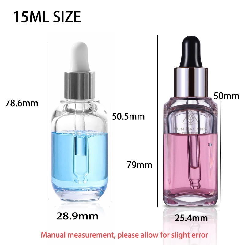 15ml PET 瓶香水空滴管瓶帶移液器樣品容器精油瓶工具