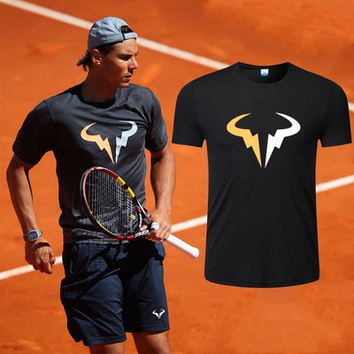 Nadal網球服t恤運動純棉短袖透氣網球短褲