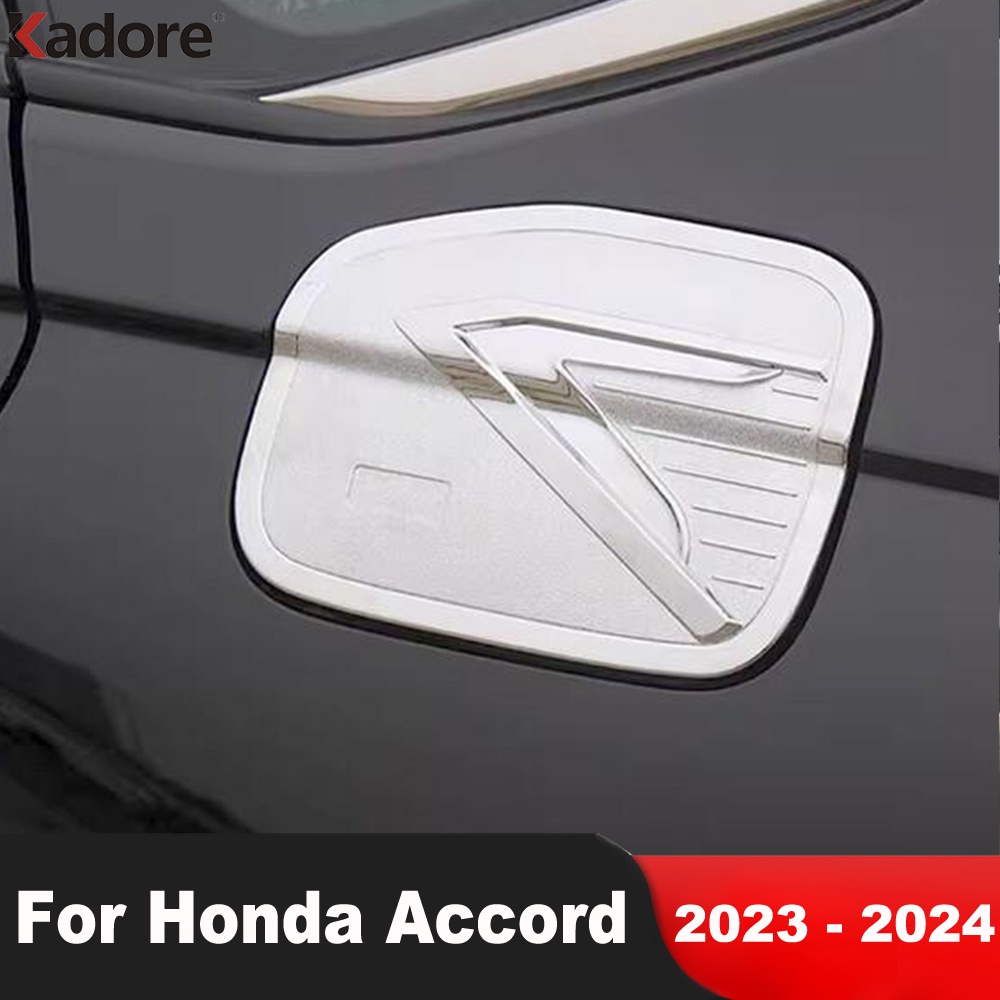 HONDA 適用於本田雅閣轎車 2023 2024 碳纖維汽車燃氣油箱蓋裝飾件加油機汽油蓋框架外部配件