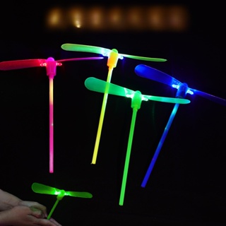 發光竹蜻蜓閃光經典玩具戶外飛碟玩具兒童禮物 1 件