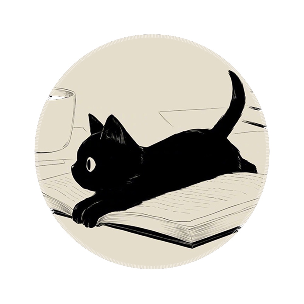 滑鼠墊 滑鼠墊訂製 辦公桌墊 黑色貓咪創意滑鼠墊小號男女生辦公可愛護腕墊電競電腦鍵盤書桌墊