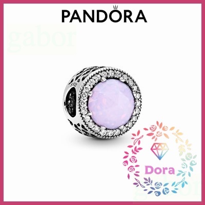 Dora Shop❤ Pandora 潘朵拉 閃亮乳白色粉紅色串飾 簡約 情侶 祝福 輕奢 情人節791725NOP