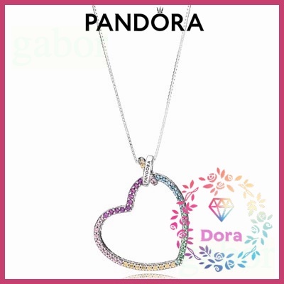 Dora Shop❤ Pandora潘朵拉 多色心形項鍊 愛情 情侶 祝福 情人節 禮物 397070NRPMX-60