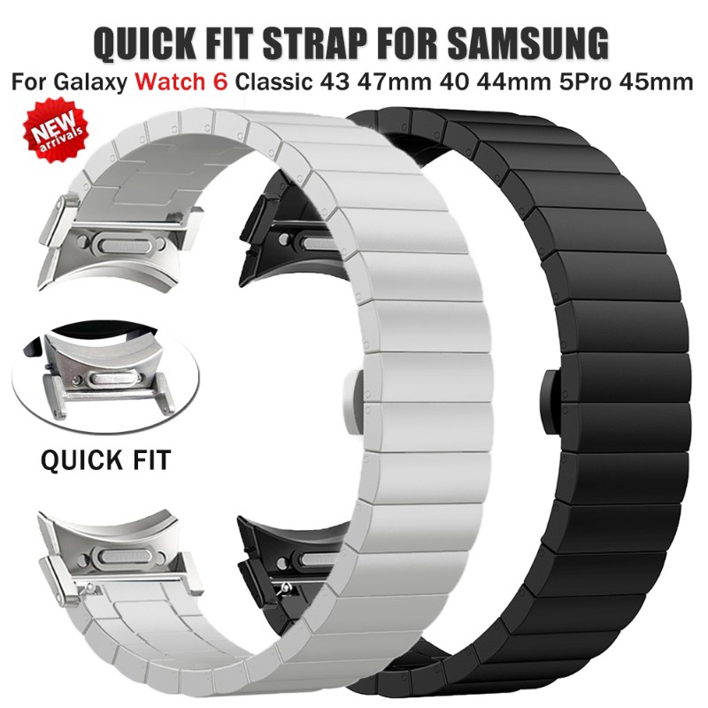 SAMSUNG No Gaps QuickFit 錶帶適用於三星 Galaxy Watch6 Classic 47mm