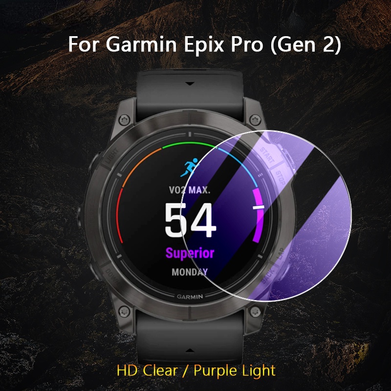 適用於 Garmin Epix Pro Gen 2 42mm 47mm 51mm 手錶超薄透明/防紫光 2.5D 9H